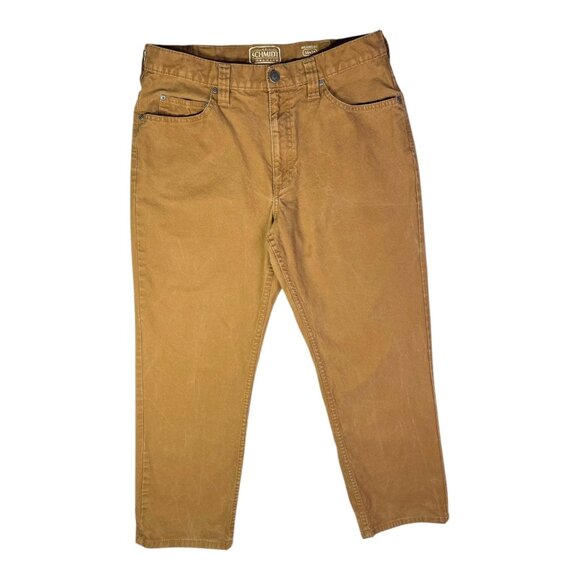 Schmidt Workwear Men's 36x30 Relaxed Fit Comfort Flex Brown Pants *Flaw - Picture 1 of 9